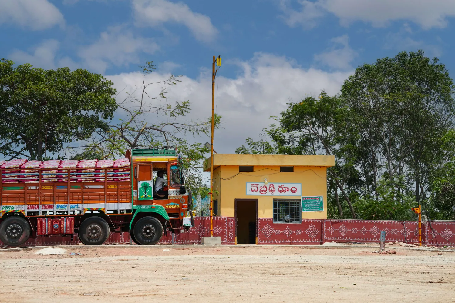 A truck arrives and is weighed before anything else